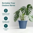 thumbnail image 3 of The HC Companies 24 Inch Indoor/Outdoor Classic Flower Pot Planter, Slate Blue, 3 of 7