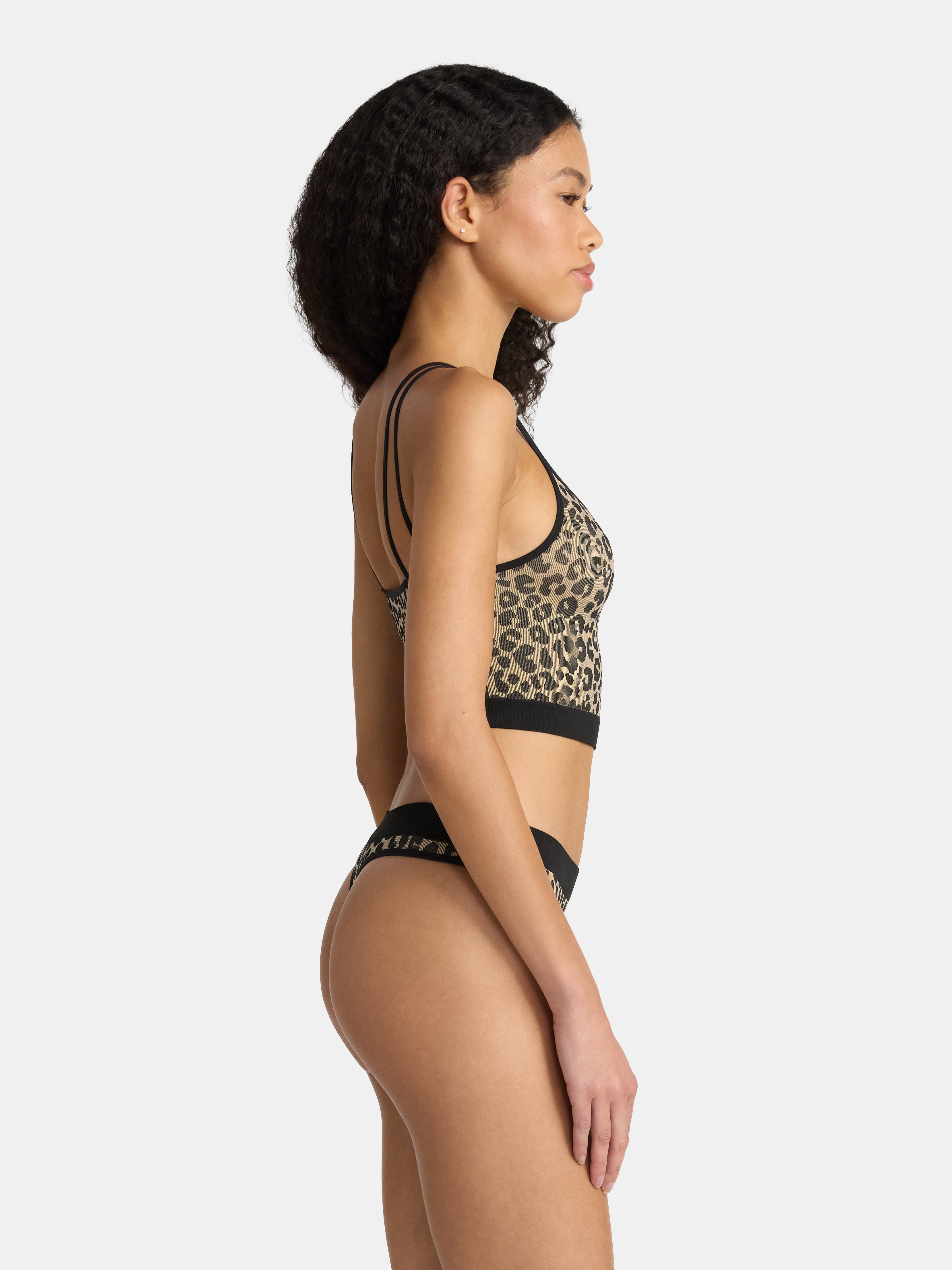 No Boundaries Seamless Cami Bra and Thong Panties Set, 2 Piece, Women's XS-XXXL