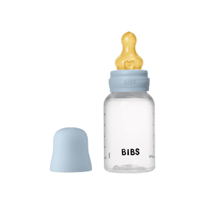 BIBS Baby Bottle with Slow Flow Latex Nipple, 5oz, Blue