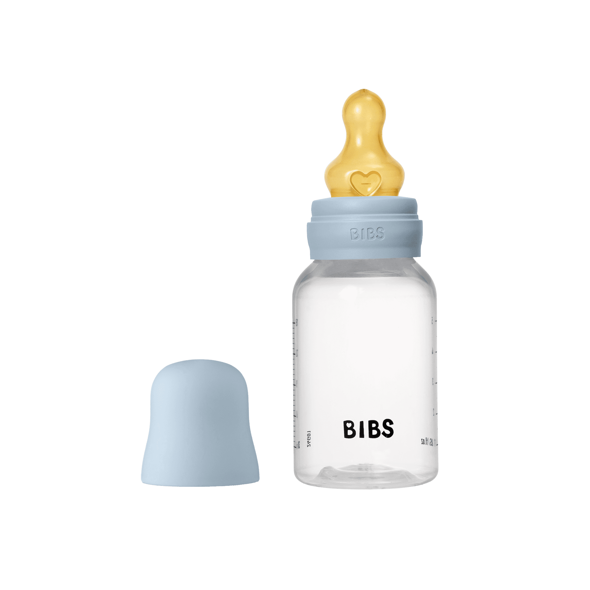 BIBS Baby Bottle with Slow Flow Latex Nipple, 5oz, Blue photo 1