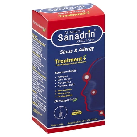 Sanadrin Nasal Decongestant, 0.5 Oz