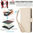 thumbnail image 4 of Wallet Case for iPhone 16, RFID Blocking Flip Cover with 7 Card Slots, Cash Compartment, Magnetic Closure, and Hands-Free Stand, Slim Protective Phone Case with Wrist Strap,Apricot, 4 of 6