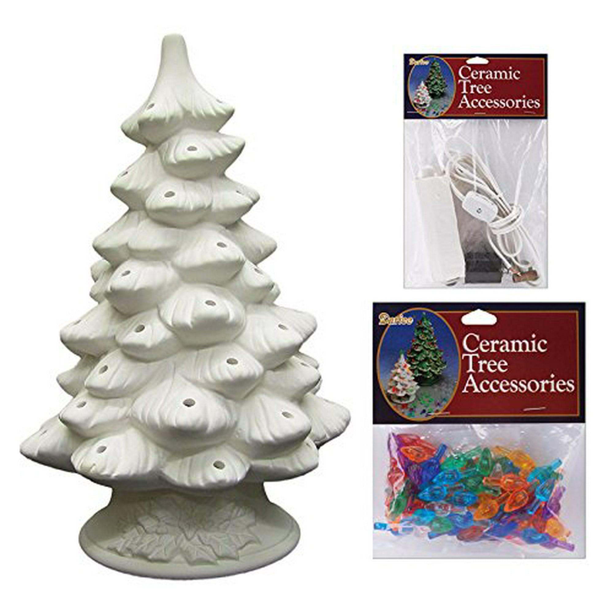 unfinished ceramic christmas trees