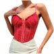 thumbnail image 2 of Blusa sin mangas con encaje y tirantes para mujer, 2 of 8