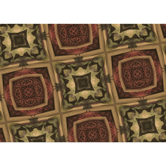 Ahgly Company Machine Washable Indoor Rectangle Transitional Light Brown Area Rugs, 6' x 9'