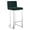 Green (Velvet), variant on Pangea Home Dexter 30" Modern Faux Leather & Polished Steel Bar Stool in Black