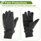 thumbnail image 3 of Guantes de Ciclismo de Dedo Completo para Hombre, Guantes de Motocicleta para Escalada, Motociclismo, Ciclismo, Doble Forro Polar, Gris, Talla Única, 3 of 6