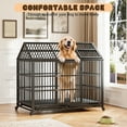 thumbnail image 5 of Heavy Duty Dog Crate, 51 in Dog Crate with Double Door, 360° Lockable Wheels and Removable Tray, Easy to Assembly, Indoor Dog Cage for Small Medium Large Dogs, 5 of 7