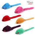 thumbnail image 1 of Juego de 12 ratones de juguete arcoíris multicolores MACHAO regalo para gatito gato 6 colores diferentes, 1 of 5