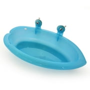 Bird bath tub with mirror parrot peony tiger skin bath tub 2 pieces blue