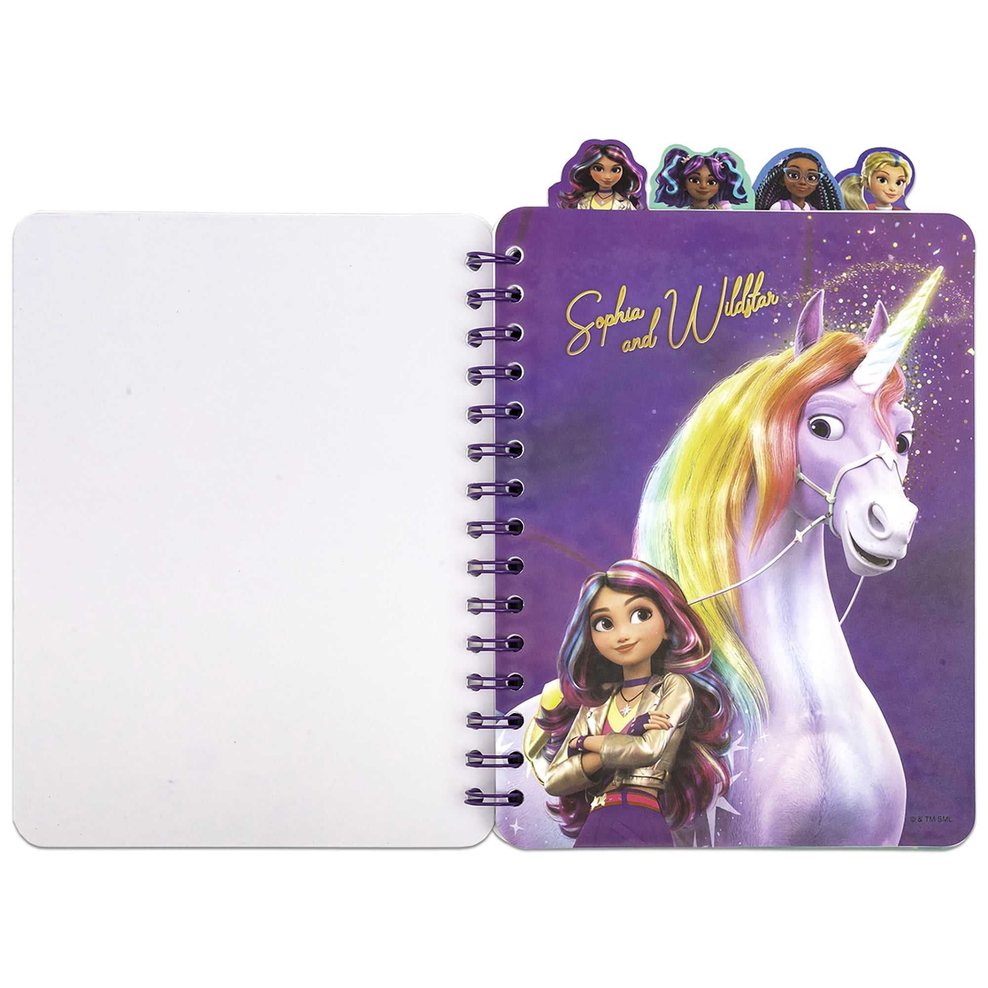 Inkology: 4 Tab Journal: Unicorn Academy - 160 Dot Pages, Magical Themed Spiral Notebook, 4 Character Dividers, Writing-Notes-Dreams-Doodles, Kids 3+