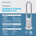 thumbnail image 3 of MRCOOL MrBreeze 4K BTU Portable Bladeless Heater and Cooling Tower Fan, White, 3 of 8
