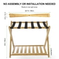 thumbnail image 4 of Luggage Rack Foldable Thickened Bamboo Suitcase Stand with Storage Shelf for Hotel Bedroom Guest Room, 4 of 5