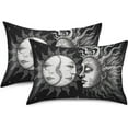 thumbnail image 2 of GZHJMY Sun and Moon Satin Pillowcase for Hair and Skin, Soft and Cozy Cooling Smooth Pillow Cover with Envelop Closure, Queen Size 20x30in Home Decor, 2 of 7