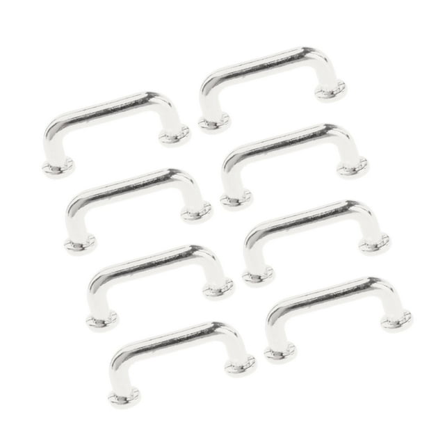 Dalazy 1:12 Mini Tirettes Forme Arche Placard pour Portail Grand 4 Pcs Argent Petit 8 Pcs 1Set