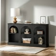 thumbnail image 2 of Resenkos Modern Black Console Table, Entryway & Living Room, Wooden Design, Arched Shelf, Stylish Display, Space-Saving Elegant, Black, 2 of 8