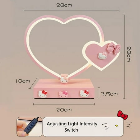 

HelloKitty Sanrio Anime Figure Cute Kawaii Sweet New Night Light Bedside Gentle Lamp Bedroom Friends Girl Daughter Birthday Gift