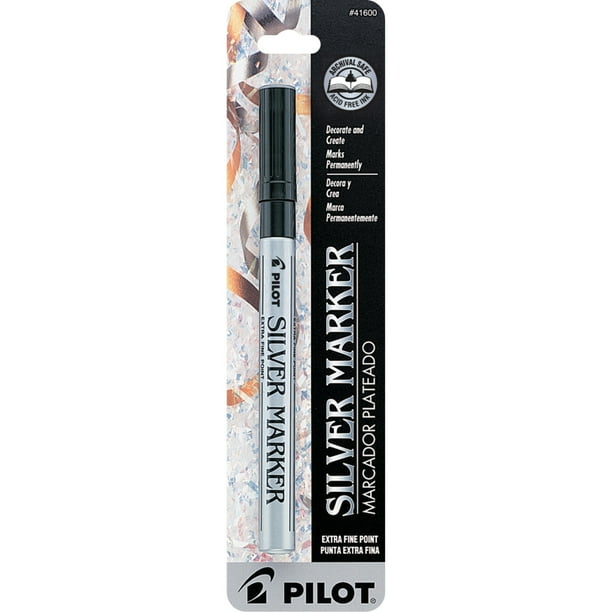 Pilot Metallic Permanent Marker, ExtraFine, Silver