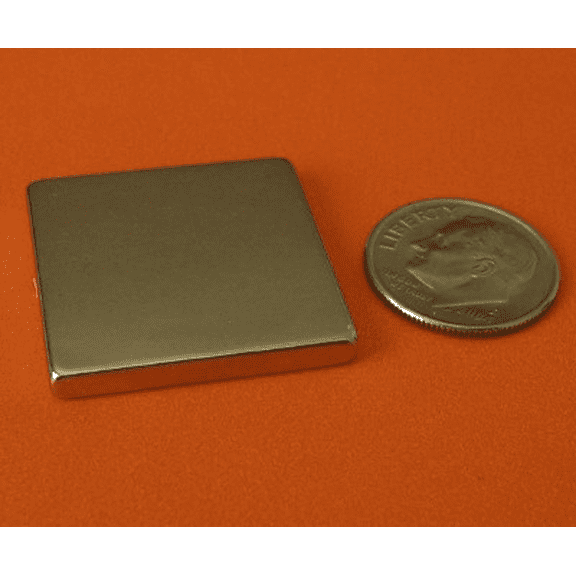 Rare Earth Neodymium Magnets – N42 Block 1" x 1" x 1/8"