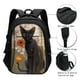 thumbnail image 3 of Balery Black Cat in Wildflowers Mochila con carga USB para hombre y mujer - Mochila impermeable y antirrobo para laptop con puerto USB para viajes, trabajo, 3 of 7