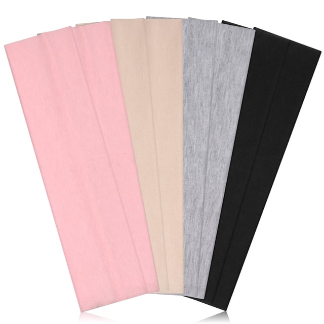 Diademas para mujer antideslizantes – Elegantes bandas deportivas para el cabello de mujer – Diademas elásticas de tela de algodón suave para mujeres para yoga ejercicio al aire libre correr – Paquete
