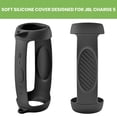 thumbnail image 7 of Silicone Cover Case for JBL Charge 5 Portable Bluetooth Speaker, with Shoulder Strap & Carabiner for Outdoor Travelers/Music Lovers to Beach/Cycling/Hiking/Camping - Protective Pouch Only - Black, 7 of 7