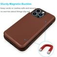 thumbnail image 3 of Tiflook Wallet Case For iPhone 14 Plus (6.7 inch) 2022 Minimalist PU Leather Card Holder Flip Cover Brown, 3 of 7
