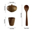thumbnail image 3 of 2026 Large Solid Acacia Wood Salad Bowl – 8x6 Inch Natural Hardwood Mixing & Serving Bowl for Fruit, Salad & Entertaining, A (Wood), 3 of 8