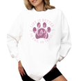thumbnail image 4 of Life is Better with a Dog or Two or Three Sweatshirt for Women Funny Dog Mom Sweater White Sweatshirt Adult X-Large, 4 of 7