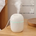 thumbnail image 3 of 2X Humidificador de Aire USB Pequeño 220Ml Mini Difusor de Niebla Fría Portátil para Dormitorio Escritorio de Oficina Viaje en Coche Atomizador de Aroma, Blanco, 3 of 5