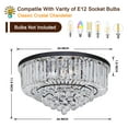 thumbnail image 4 of KPIBEST K9 60cm Modern 8-Light Black Flush Mount Lights, 4 of 13