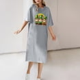 thumbnail image 2 of Vestido Corto de Verano Cuello Redondo Estilo de Camiseta de Longitud de Tobillo de Manga Corta, Altamente Elástico para Pijamas Y Ropa Interior Sexy, 2 of 8