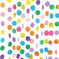 thumbnail image 1 of Guirnalda de papel RUBFAC con puntos circulares coloridos para decoración de fiesta (20 m), 1 of 1