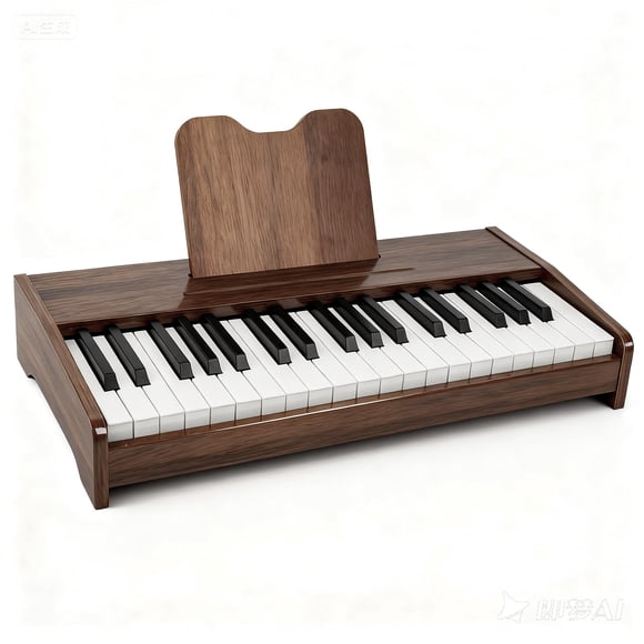 Clavier Piano en Bois pour Enfants avec 37 Touches et Pupitre – Jouet Éducatif Numérique pour Tout-Petits Garçons Filles, 3 Ans et Plus, Cadeau Idéal d'Instrument de Musique