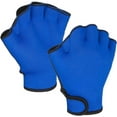thumbnail image 1 of Guantes de agua de malla para remo, natación, fitness, aeróbic acuático y entrenamiento de resistencia para hombres, mujeres y niños, color azul tesoro, 1 unidad., 1 of 5