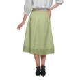 thumbnail image 4 of Moomaya Skirts For Women Knee Length Solid Cotton A-Line Skirt Girls Clothing, 4 of 5