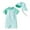 Green, variant on ATOGUTA Boys Girls Short Sleeve Swimsuits with Cap Rash Guard Suits Swimwear Sun Protective Zip Blue, Size 0-3T