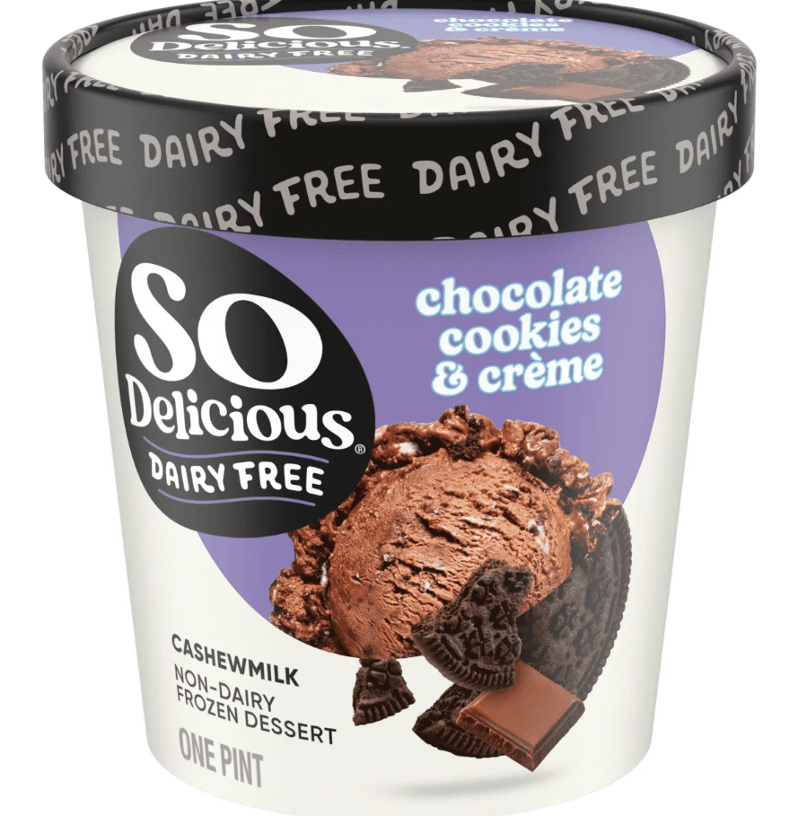 So Delicious Dairy Free Chocolate Cookies and Creme Cashew Milk So Delicious Dairy Free Chocolate Cookies and Creme Cashew Milk