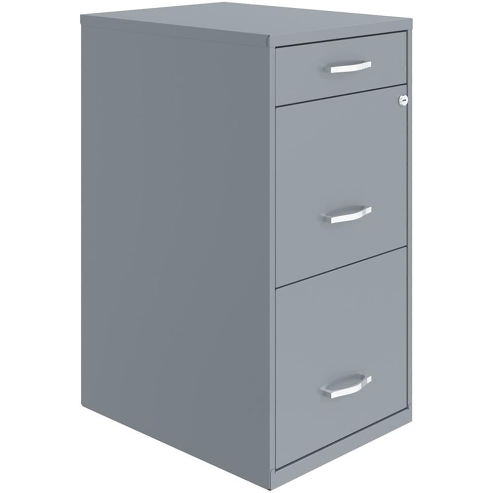 Scranton & Co Set of 2 18"D 3-Drawer Metal Filing Cabinet with Pencil Drawer