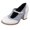White, variant on Women's Mary Jane Shoes Polka Dot Block High Heels Pumps Vintage Leather Patchwork Ankle Strap Closed Toe Dress Ballet Flat Dress Shoes