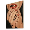 thumbnail image 2 of Designart 'Portrai Of A Young Modern Girl' Modern Print on Natural Pine Wood, 2 of 5