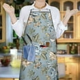thumbnail image 6 of Pioneer Flower Floral Print Pattern Apron-Garden Aprons for Women with Pockets-Cotton Linen Waterproof Kitchen Cooking Gardening Aprons Adjustable for Kitchen,Cooking,BBQ and Salon 33x27 Inch, 6 of 6