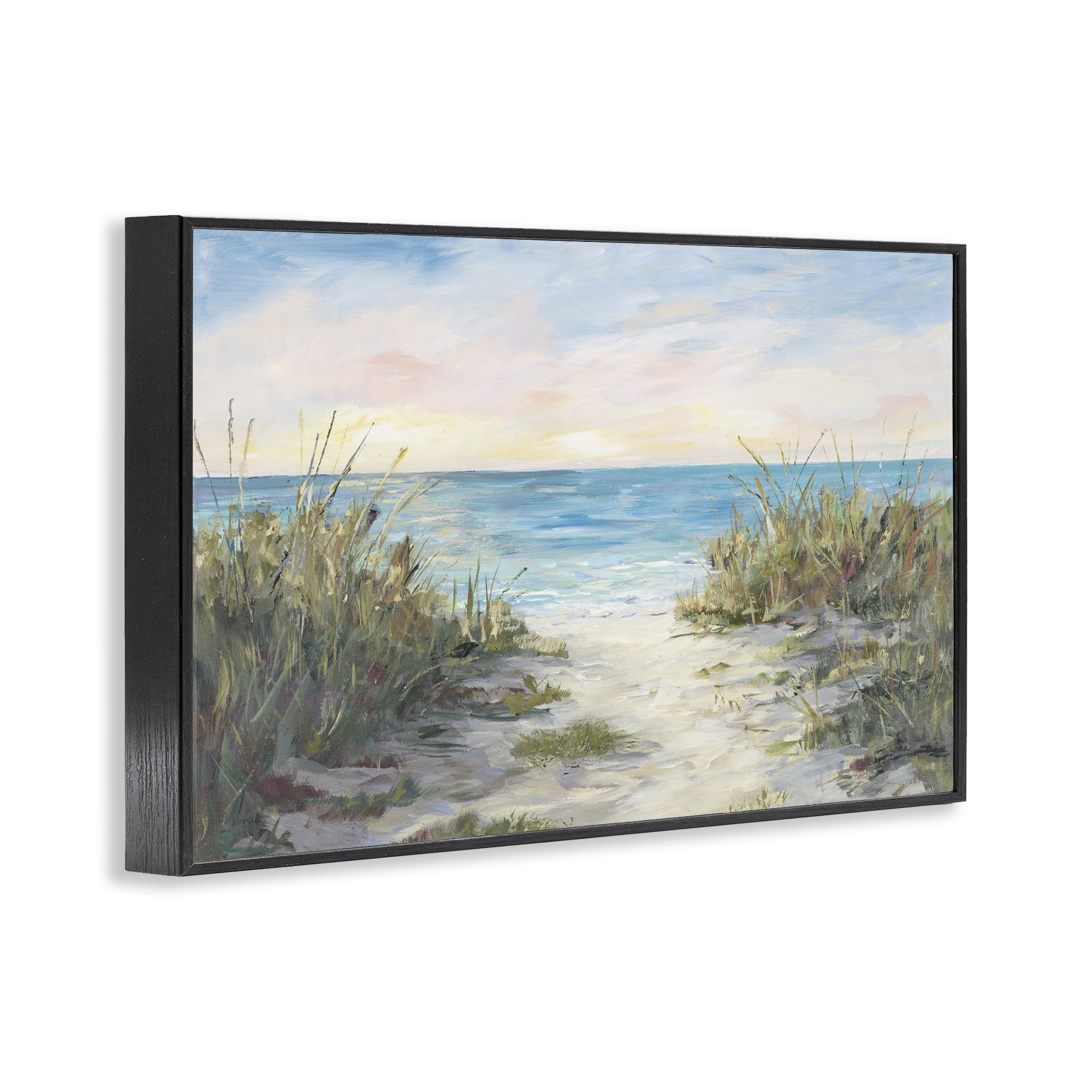 Stupell Industries Walk To The Beach Black Framed Giclee Art, design by Julie DeRice