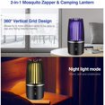 thumbnail image 3 of Electric USB Rechargeable Bug Zapper Mosquito Trap, Indoor and Outdoor Pest Control, Insect Protection, Backyard Attractant (Black), 3 of 5