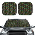 thumbnail image 2 of Disketp 2 Piece Pineapples Pattern Windshield Sunshades,Folding Windshield Sun Shade For Car Suv Trucks Sedan,Blocks Uv Rays Sun Visor Protector-Small, 2 of 7
