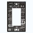 thumbnail image 2 of Metal Light Switch Wall Plate Outlet Cover (Coffee Shop Cafe Restaurant Sign Black White - Single Rocker), 2 of 2