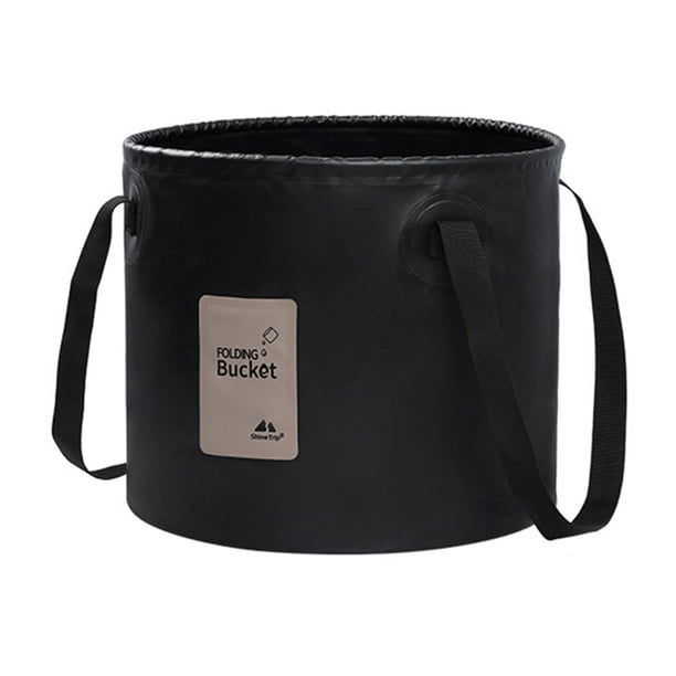 Cubo Plegable Portátil Cubo Lavado Plegable para El Al Aire Libre (negro L)