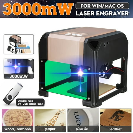 3000mW USB DIY Logo Desktop Laser Engraver Printer Cutter Carver Mark Engraving Machine FOR WIN OS (Best Desktop Laser Cutter)