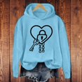 thumbnail image 2 of NMMUED Hooded Sweatshirt Women, Oversized Sweatshirt for Women, Womens Hoodies Pullover, Graphic Sweatshirts for Women, Workout Hoodie, Sky Blue 3XL, 2 of 4