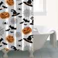 thumbnail image 4 of Halloween Witch Hats Pumpkins and Spider Webs Shower Curtain 36"x72" ,Bathroom Decorative Shower Curtains Set with 12 Hooks,Modern Waterproof Washable Shower Curtain, 4 of 6